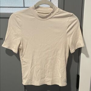 Cream Short Sleeve Top